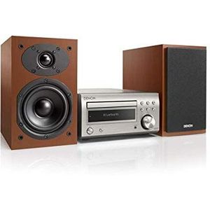 Denon D-M41 Microsysteem met CD-speler en Bluetooth, zilverkleurig en Cherry