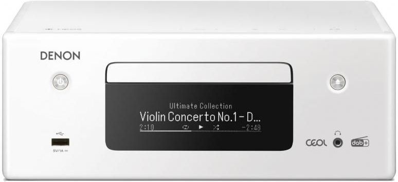 Denon - RCD-N11DAB - Mini HIFi-systeem - Wit - DAB+ FM/AM USB Wifi Bluetooth