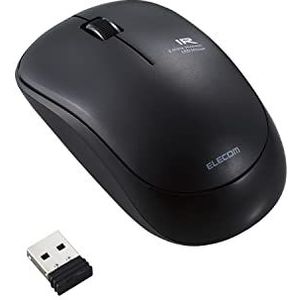 ELECOM Draadloze IR LED Silent Mouse M Size Silent Switch Batterij 2,5 jaar Zwart M-IR07DRSBK