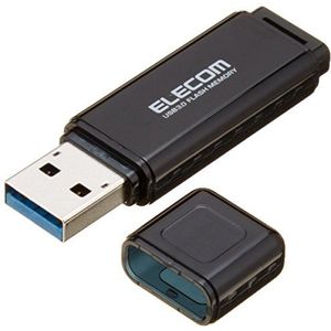 ELECOM USB flash drive 64GB USB3.0 Cap Loss preventie [Black] MF-HSU3A64GB (Japan Import)