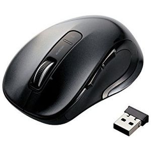 Elecom Wireless Laser Sensor Mouse, 5 Button, Medium Size / zwart / M-LS15DLBK