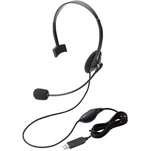 ELECOM USB Overhead Headset met microfoon en volume regelaar Single oor soort 1,8 m HS-HP21UBK (Japan Import)