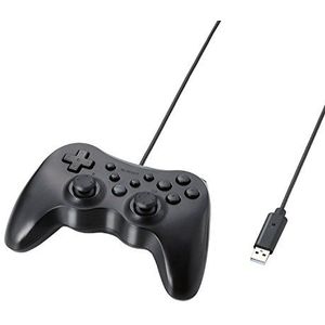 Elecom JC-U3712TBK Gamepad Accessoires voor videospellen (gamecontroller, D-pad, met kabel, USB 2.0, 500 mA, zwart)