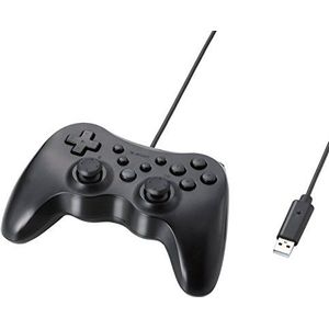 Elecom JC-U3712FBK Zwart Gamepad PC game accessoire - Accessoires voor videogames (Gamepad, PC, Analoog/digitaal, D-pad, Mode, Stroom, Start, Trillingen aan/uit, Bedraad, USB 2.0)