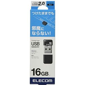 ELECOM USB Flash Drive 16GB USB2.0 [Black] MF-SU2B16GBK (Japan Import)