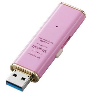 ELECOM USB flash drive 16GB USB3.0 Slide type [Lichtroze] MF-XWU316GPNL (Japan Import)