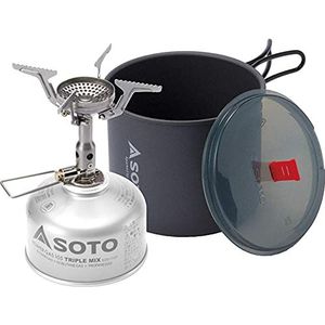 Soto AMICUS Gasbrander (zonder piezo ontsteker) + New River Pot Pan Combo