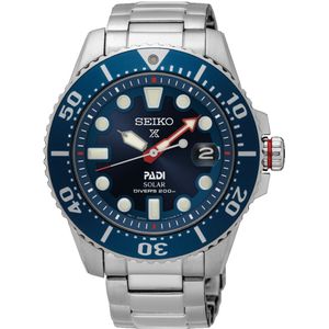 Seiko Prospex - heren horloge - zilverkleurig met  band