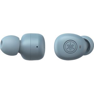 Yamaha TW-E3B Bluetooth-hoofdtelefoon – Draadloze In-ear hoofdtelefoon in blauw – 6 uur afspeeltijd met één lading – Waterdicht (IPX5 certificering) – Incl. oplaadcase