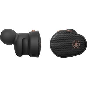 Yamaha TW-E5B True Wireless Bluetooth In-Ear hoofdtelefoon met oplaadhoes en geïntegreerde microfoon, True Sound, aptX, adaptief, gaming modus, omgevingsgeluid, Care, IPX5, zwart
