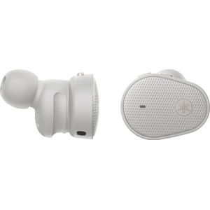 Yamaha TW-E5B True Wireless Bluetooth in-ear hoofdtelefoon met oplaadcase en geïntegreerde microfoon, True Sound, adaptieve aptX, spelmodus, omgevingsgeluid, luistening care, IPX5, grijs