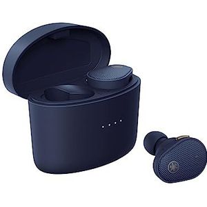 Yamaha TW-E5B True Wireless Earbuds in-ear hoofdtelefoon in oplaadcase met True Sound, aptX Adaptive, Game Mode, Ambient Sound, Listening Care en geïntegreerde microfoon, blauw
