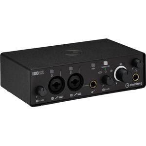 Steinberg IXO22 2 x 2 USB 2.0 audio-interface met twee microfoonvoorversterkers, inclusief Cubase AI en Cubasis LE softwarepakket, zwart