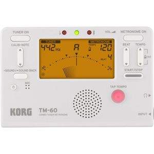 Korg TM60-WH Combo Tuner Metronome - White