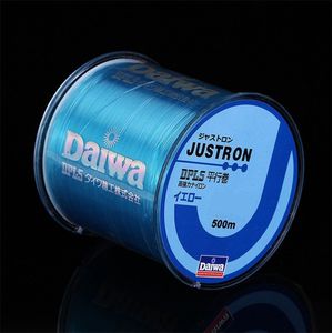 Vislijn Daiwa Justron nylon 500m Blauw 0.37mm Nylon Draad Extra Sterk 10.5kg - Visdraad voor Zoetwater en Zoutwater