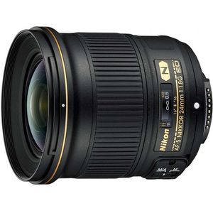 Nikon - AF-S 24mm - Camera Lens - Zwart - Glas