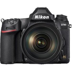 Nikon D780 Spiegelreflex camera + AF-S 24-120mm f/4 lens/objectief - 24,5 MP Full-Frame CMOS sensor, Perfect voor foto en 4K video, hybride AF-systeem, 2 kaartslots, VBA560K001, zwart