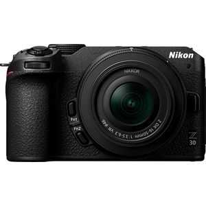 Nikon Z Kit 30 + 16/50 mm VR, hybride camera DX-sensor (20,9 MP, 4K UHD 30p of Full HD 120p, burst 11 fps, draaibaar touchscreen (USB type C-kabel meegeleverd), zwart