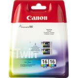 Canon BCI-16: 2 x inktcartridge kleur (origineel)