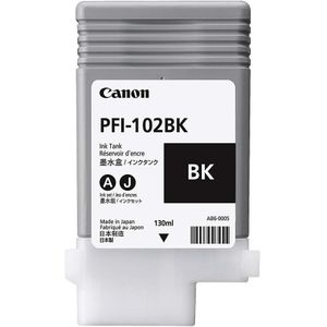 Canon PFI-102BK inktcartridge, zwart, 130 ml