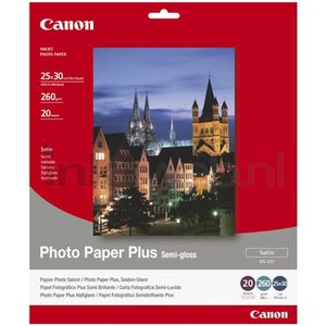 Canon - Fotopapier Plus SG-201 - 20 Pagina's - Semi-glanzend - 25x30