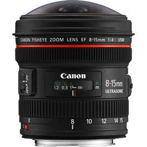 Canon - EF 8-15mm f/4L Fisheye USM Lens - Zwart - Professionele Lens