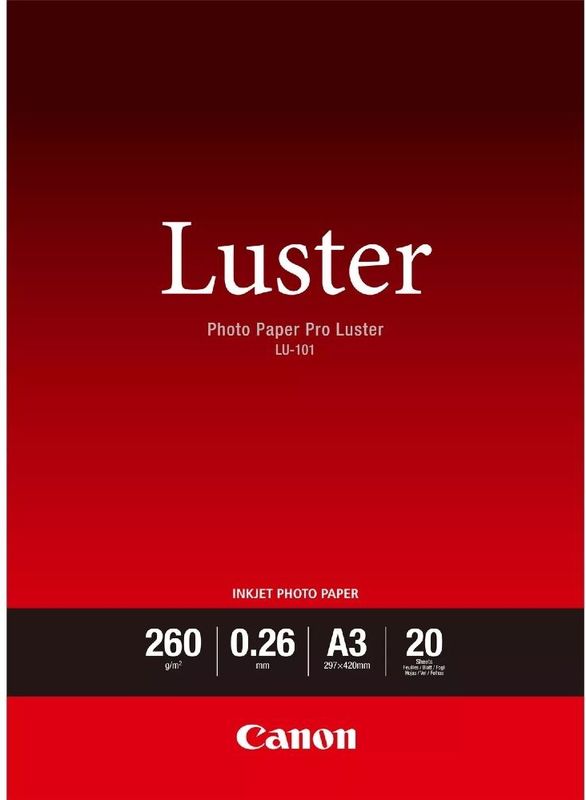 Canon LU-101 Pro Luster, A3, 20 shts Satin Blanc