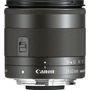 Canon EF-M 11-22 mm Lens F4-5.6 IS STM met ultragroothoek voor EOS M (55 mm filterdraad, beeldstabilisator, supergroothoek), zwart