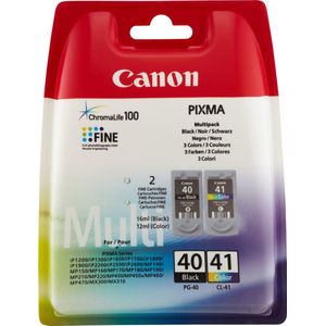 Canon PG-40 / CL-41 inktcartridge 2 stuk(s) Origineel Foto cyaan, Foto magenta, Zwart, Fotogeel