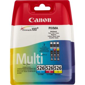 Canon CLI-526C/M/Y - Inktcartridge / Cyaan / Magenta / Geel