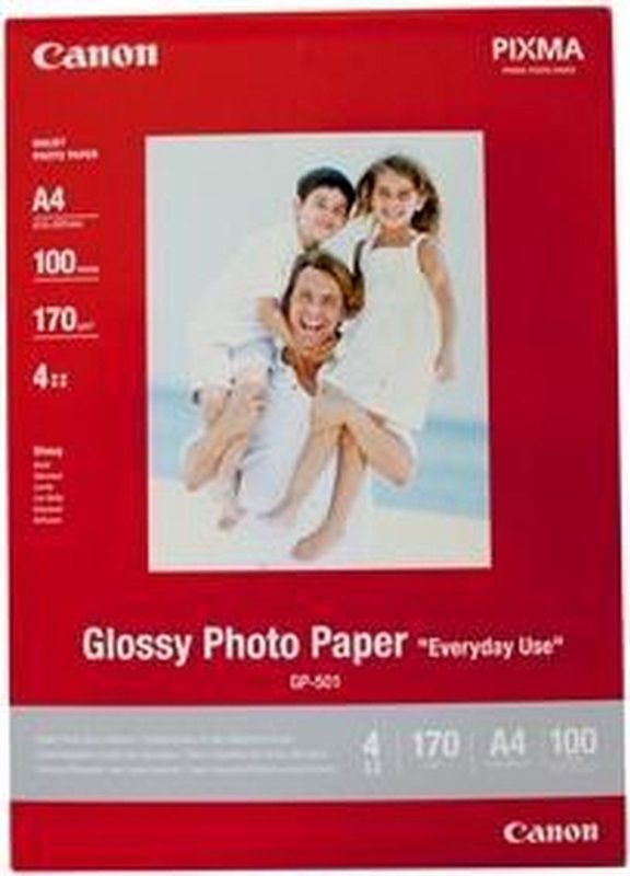 Canon Fotopapier GP-501 glanzend wit - DIN A4 5 vellen voor inkjetprinters - PIXMA printer (170 g/m²)