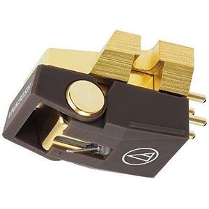 Audio Technica VM750SH Dual Moving Magneet Phono Cartridge met Shibata Stylus en Die-Cast Aluminium Housing 1/2 inch Mount Inclusief Mounting Hardware (Goud/Bruin)