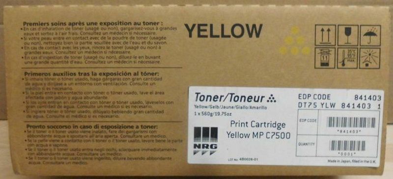 Ricoh - MP C7500E - Toner - Geel - Origineel
