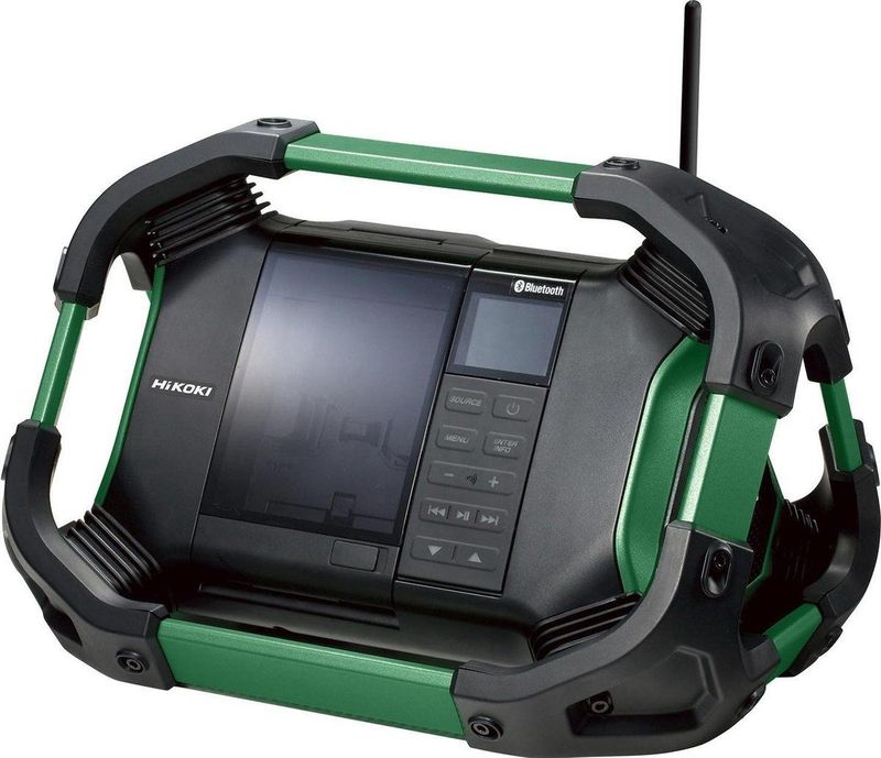 HiKOKI UR18DSDLW4Z 14,4-18V Li-Ion Accu Bouwradio - DAB+ - Bluetooth - Werkt Op Netstroom & Accu