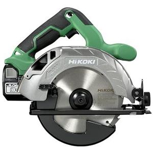 HIKOKI Accu handcirkelzaag C1806DA (18V, 5,0Ah Li-ion accu, cirkelzaag Ø 165 mm, max. zaagvermogen bij 90°: 57mm) Accessoires: zaagblad, sleutel, parallelle aanslag, accu's, oplader alles in HSC IV