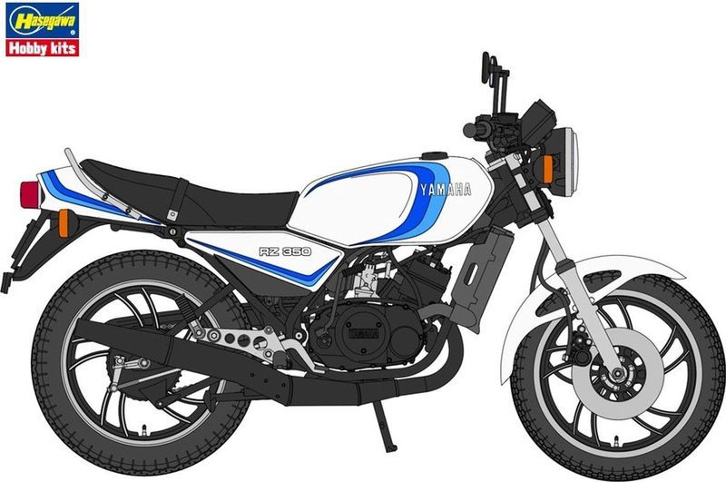 Hasegawa BK15 1/12 Yamaha RZ350, 1981 modelbouwset, meerkleurig
