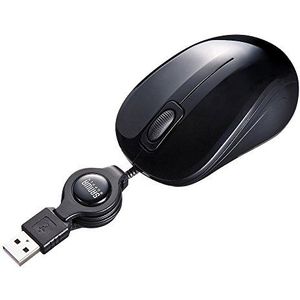 Sanwa MA-BLMA8BK stille kabelopname blauwe LED-muis (zwart)