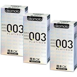 Okamoto 003 Platinum Condooms - 30 Stuks *** GUINNESS WORLD RECORD HOUDER ALS HET DUNSTE LATEX CONDOOM***