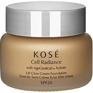 KOSE Cell Radiance Lift Glow Cream Foundation 202 middenbeige, 30 ml, uniseks, volwassenen, zwart, eenheidsmaat, Blanco Y Gris