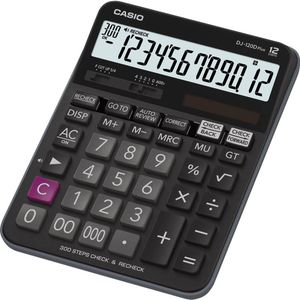 CASIO Tafelrekenmachine DJ-120DPLUS, 12-cijferig, totaal geheugen, afronding, zonne-energie/batterijvoeding