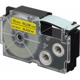 Laminated Tape for Labelling Machines Casio XR-18YW Black Yellow