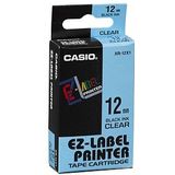 Casio Schriftbandkassette XR-12 X 12mm schwarz auf transparent