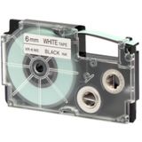 Casio XR-12X1 Labeltape Tapekleur: Transparant Tekstkleur: Zwart 12 mm 8 m