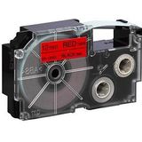 Casio XR-12RD1 Labeltape Tapekleur: Rood Tekstkleur: Zwart 12 mm 8 m