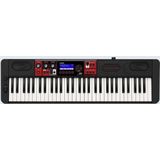 Casio CT-S1000V CASIOTONE Top Keyboard mit Anschlagdynamik, 700 Sounds und 243 Begleitrhythmen, Bluetooth Mid&Audio und Vocal Synthesis, schwarz rot