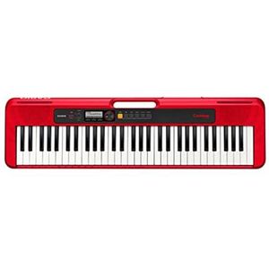 Casio CT-S200RD CASIOTONE Keyboard mit 61 Standardtasten und Begleitautomatik, rot