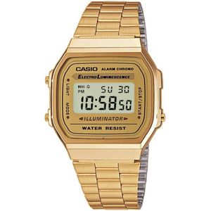 CASIO VINTAGE Chronograph A168WG-9EF, Quarzuhr, Armbanduhr,Damenuhr, Herrenuhr, Digitaluhr, Edelstahlarmband
