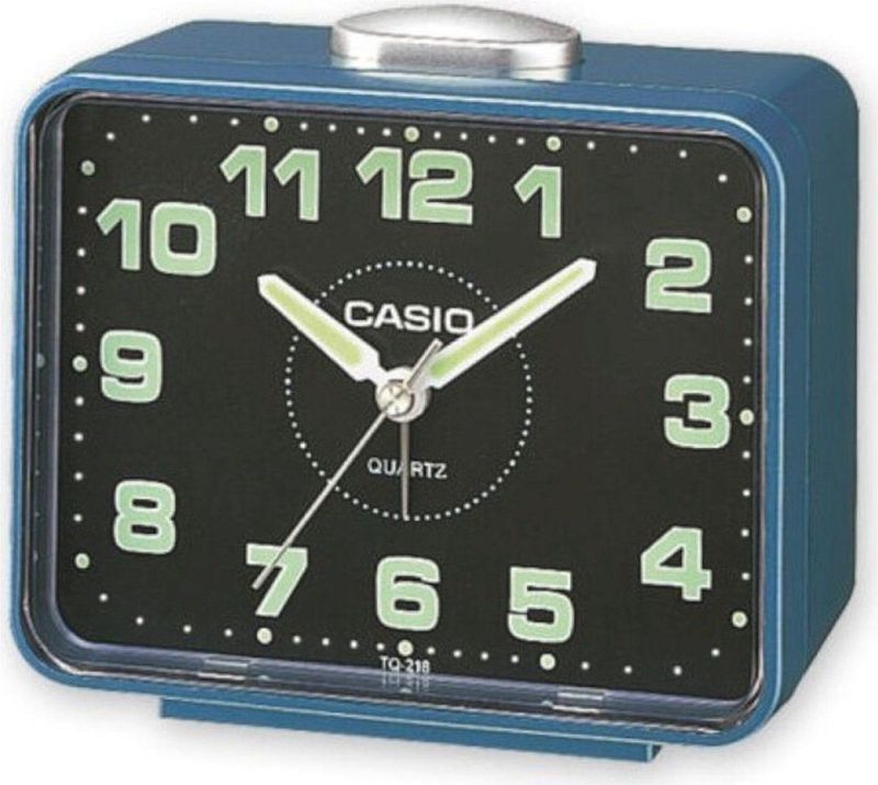 Casio - TQ-218-2EF - Wekker - Analoog Quartz - Blauw - Kunsthars