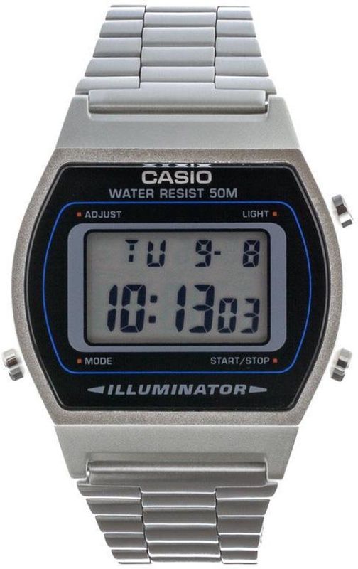 Casio Vintage B640WD-1AVEF Unisex Horloge 35 mm - Zilverkleurig