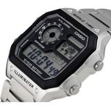 Casio Horloge Kwarts Zwart RVS